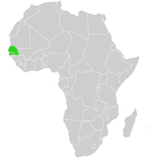 Senegal Lage in afrika